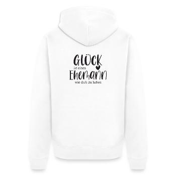 Ehemann Hochzeit Hochzeitstag Geschenk - Unisex Premium Bio Zip Hoodie - Weiß - Hinten - Thijin (182cm)