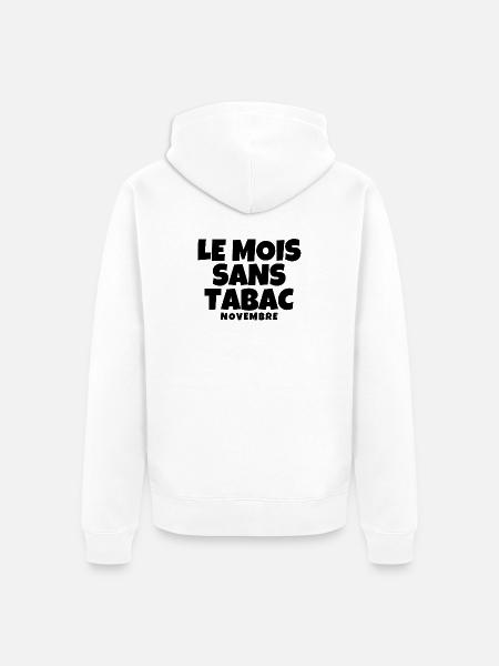 tabac, mois sans tabac, anti tabac - Veste à capuche bio Premium Unisexe - blanc