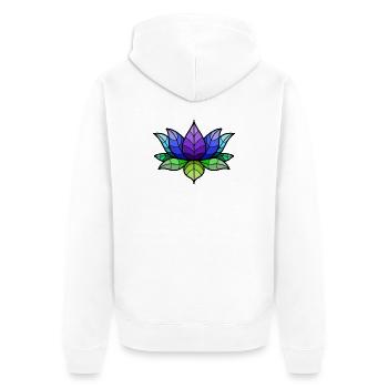 Mohawk Lotus Floral Motif - Veste à capuche bio Premium Unisexe - blanc - Dos - Thijin (182cm)