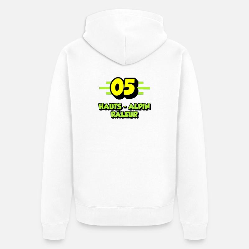 Hochalpiner Nörgler - Unisex Premium Bio Zip Hoodie - Weiß