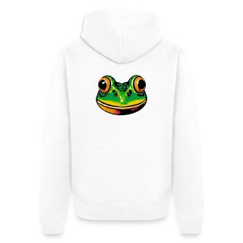 Grenouille - Veste à capuche bio Premium Unisexe - blanc - Dos - Thijin (182cm)