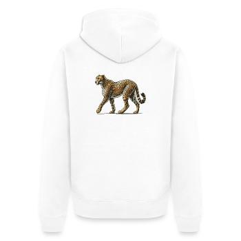 Guépard - Veste à capuche bio Premium Unisexe - blanc - Dos - Thijin (182cm)