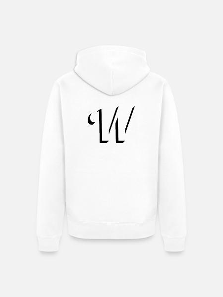 Letter W, Name, der Buchstabe W - Unisex Premium Bio Zip Hoodie - Weiß