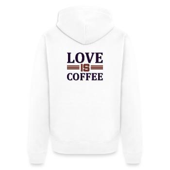 Love is coffee - Unisex Premium Organic Zip Hoodie - white - Back - Thijin (182cm)