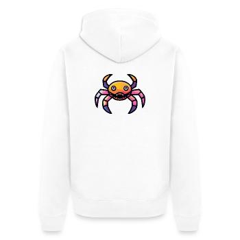 Krebs Krabbe Zombie - Unisex Premium Bio Zip Hoodie - Weiß - Hinten - Thijin (182cm)