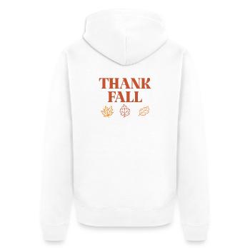 Thank Fall - Unisex Premium Organic Zip Hoodie - white - Back - Thijin (182cm)