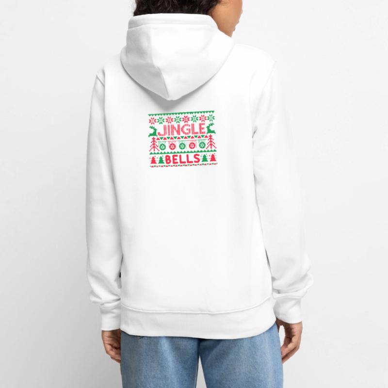 Pull moche - Jingle Bells Knit Pattern Veste à capuche bio Premium Unisexe