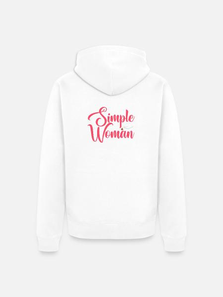 Outdoor Lover Grafik für Frauen - Premium økologisk unisex-hættejakke - hvid
