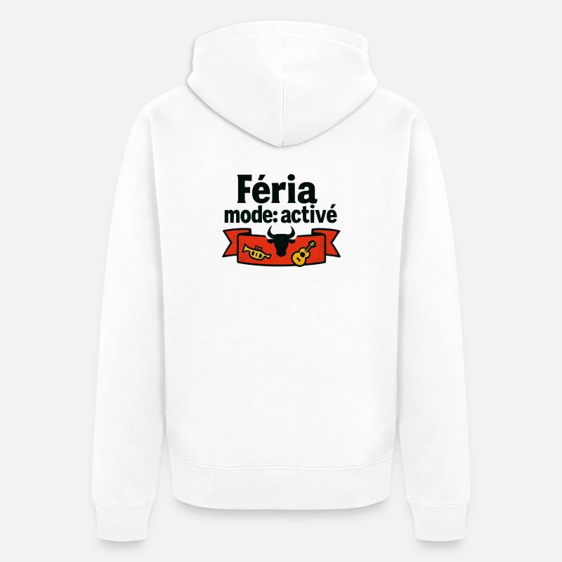 Féria mode : activé - Veste à capuche bio Premium Unisexe - blanc