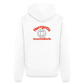 Lord's, Swabia! BaWü, Maultaschen - Unisex Premium Organic Zip Hoodie - white - Back - Thijin (182cm)