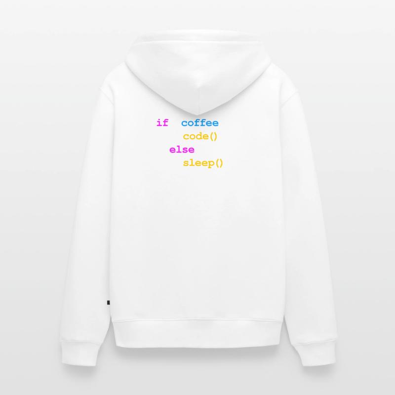 No Coffee No Code Programmeur Informaticien Veste à capuche bio Premium Unisexe