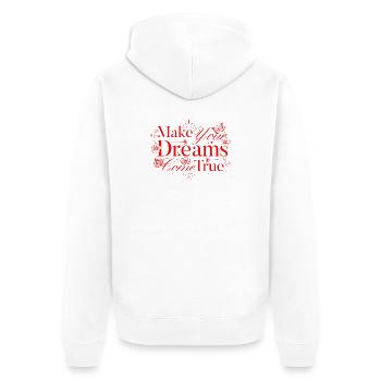 Make your floral dreams come true - Unisex Premium Organic Zip Hoodie - white - Back - Thijin (182cm)