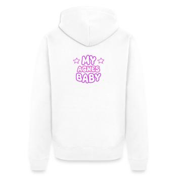 Gift for Agnes - Unisex Premium Organic Zip Hoodie - white - Back - Thijin (182cm)