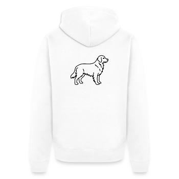 Golden Retriever - Unisex Premium Bio Zip Hoodie - Weiß - Hinten - Thijin (182cm)