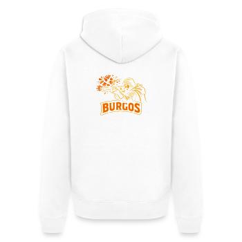 TIR AU PIGEON À ARGILE DE BURGOS - Veste à capuche bio Premium Unisexe - blanc - Dos - Thijin (182cm)