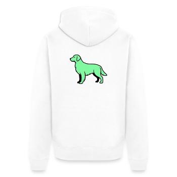 Labrador Retriever Silhouette - Unisex Premium Bio Zip Hoodie - Weiß - Hinten - Thijin (182cm)