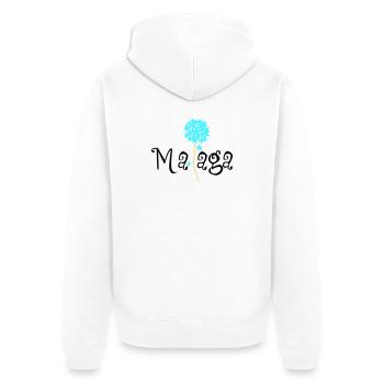 Malaga Biznaga - Unisex Premium Bio Zip Hoodie - Weiß - Hinten - Thijin (182cm)