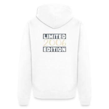 Millésime 2006, Cadeau D'anniversaire 20 Ans - Veste à capuche bio Premium Unisexe - blanc - Dos - Thijin (182cm)