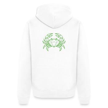 Cancer – Protection et force - Veste à capuche bio Premium Unisexe - blanc - Dos - Thijin (182cm)