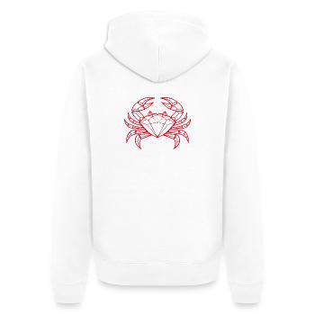 Cancer – Protection et force - Veste à capuche bio Premium Unisexe - blanc - Dos - Thijin (182cm)