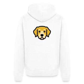 Tête de chien Golden Retriever Labrador Maman - Veste à capuche bio Premium Unisexe - blanc - Dos - Thijin (182cm)