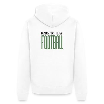 Glyphes de football allongés - Veste à capuche bio Premium Unisexe - blanc - Dos - Thijin (182cm)