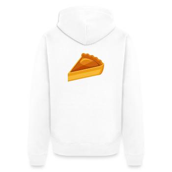 Tranche de tarte à la citrouille - Veste à capuche bio Premium Unisexe - blanc - Dos - Thijin (182cm)