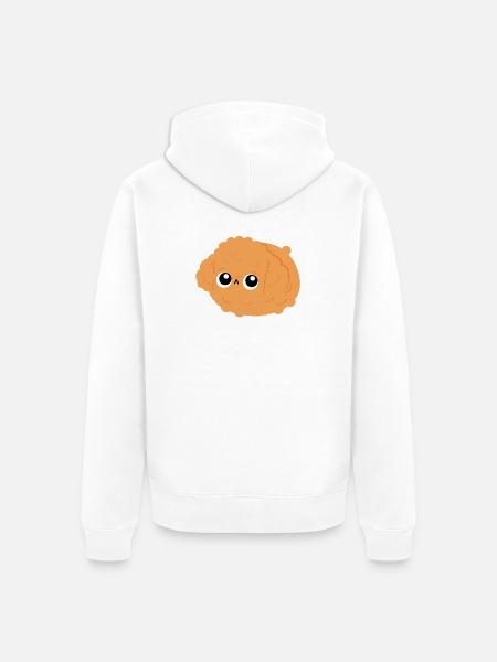Oranger Fluffy Pudel - Unisex Premium Bio Zip Hoodie - Weiß