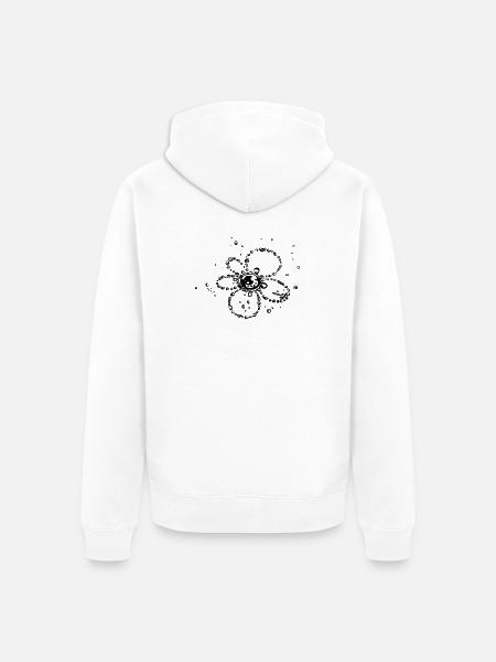 Water splash, Flower of water drops. - Unisex Premium Organic Zip Hoodie - white