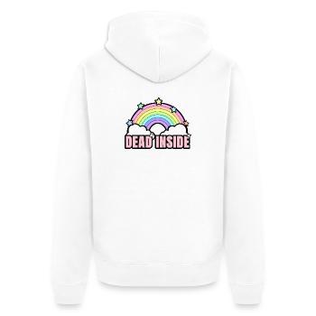 Dead Inside Rainbow - Veste à capuche bio Premium Unisexe - blanc - Dos - Thijin (182cm)