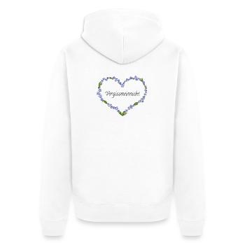 Forget-me-not - Unisex Premium Organic Zip Hoodie - white - Back - Thijin (182cm)