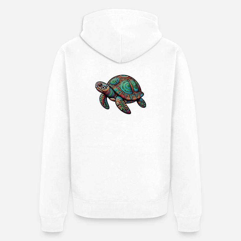 Tortue - Veste à capuche bio Premium Unisexe - blanc