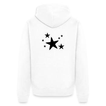Groupe d’étoiles monochrome - Veste à capuche bio Premium Unisexe - blanc - Dos - Thijin (182cm)