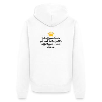 chevaucher - Veste à capuche bio Premium Unisexe - blanc - Dos - Thijin (182cm)