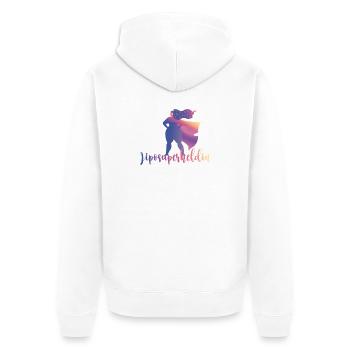 Liposuper-héroïne - Veste à capuche bio Premium Unisexe - blanc - Dos - Thijin (182cm)