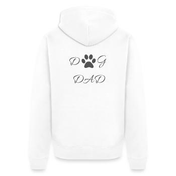 Dog dad - Unisex Premium Bio Zip Hoodie - Weiß - Hinten - Thijin (182cm)