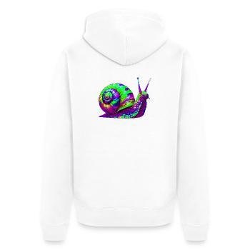 Escargot - Veste à capuche bio Premium Unisexe - blanc - Dos - Thijin (182cm)