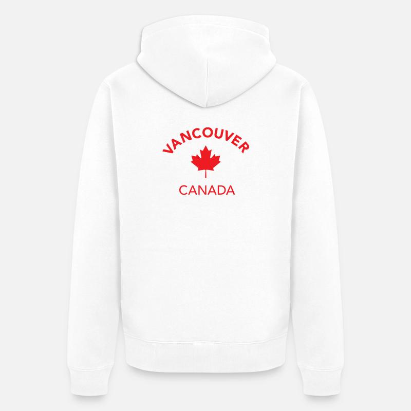 VANCOUVER, CANADA - Veste à capuche bio Premium Unisexe - blanc