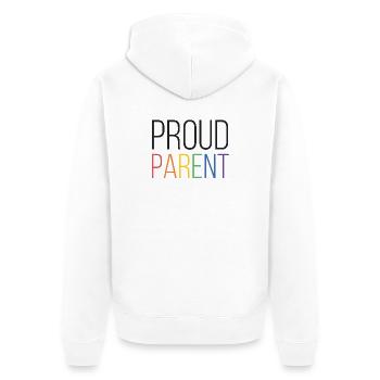 LGBTQ Pride Month - Stolze Eltern - Unisex Premium Bio Zip Hoodie - Weiß - Hinten - Thijin (182cm)