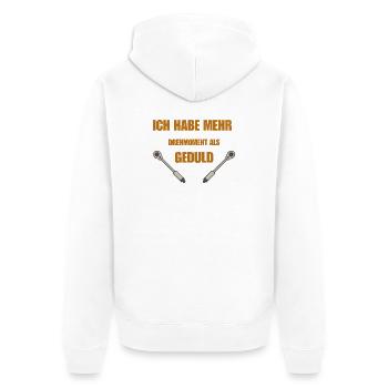Torque or patience - Unisex Premium Organic Zip Hoodie - white - Back - Thijin (182cm)
