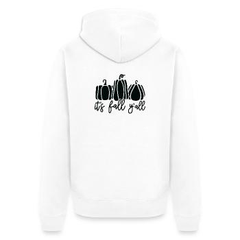 Autumn pumpkins with text for autumn party - Unisex Premium Organic Zip Hoodie - white - Back - Thijin (182cm)