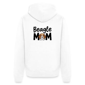 Typographie des mamans beagle pour les mamans de chiens fières - Veste à capuche bio Premium Unisexe - blanc - Dos - Thijin (182cm)