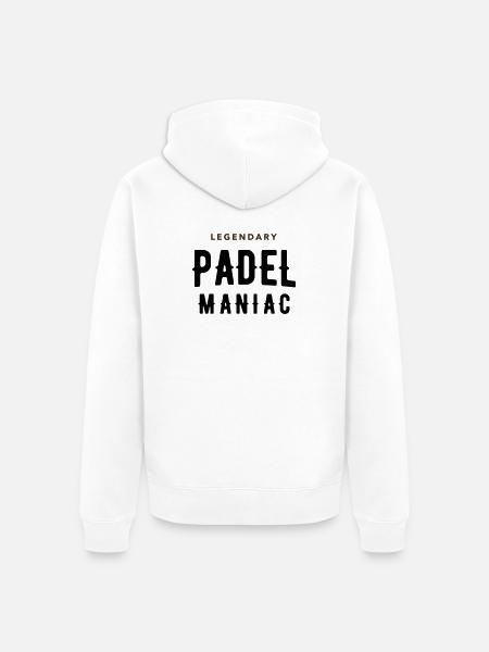 padel maniac - Unisex Premium Organic Zip Hoodie - white