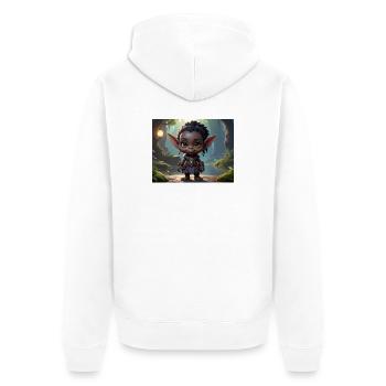 Forest Goblin in Duskwood - Unisex Premium Organic Zip Hoodie - white - Back - Thijin (182cm)