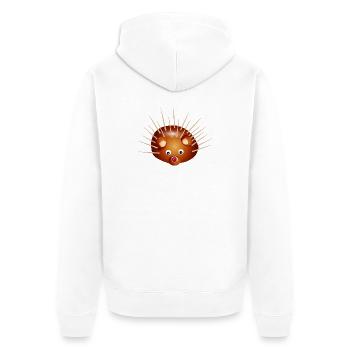 Mignon Hérisson Châtaignier – Enfance et plaisir de bricolage - Veste à capuche bio Premium Unisexe - blanc - Dos - Thijin (182cm)