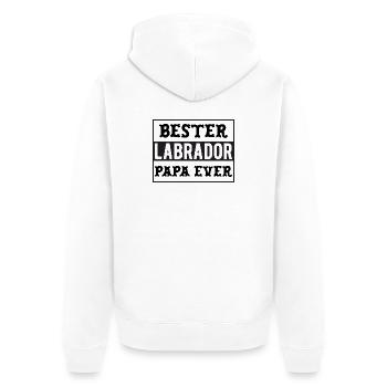 Best Labrador Dad - Unisex Premium Organic Zip Hoodie - white - Back - Thijin (182cm)