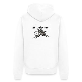Ángel Guardián Nr3 German - Unisex Premium Organic Zip Hoodie - white - Back - Thijin (182cm)
