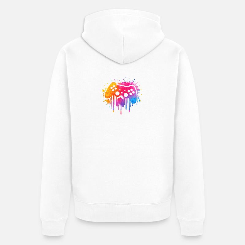 Jeu - Veste à capuche bio Premium Unisexe - blanc