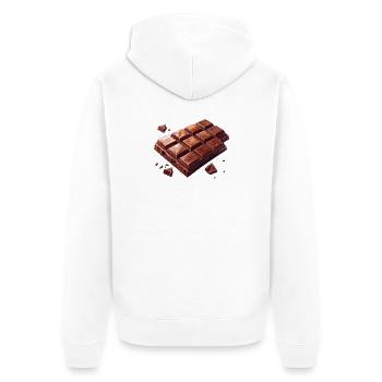 chocolat - Veste à capuche bio Premium Unisexe - blanc - Dos - Thijin (182cm)