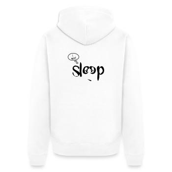 i am so sleepy - Unisex Premium Bio Zip Hoodie - Weiß - Hinten - Thijin (182cm)